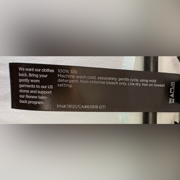 NWT Eileen Fisher Baby Blue Sheer 💯% Silk Georgette Poncho Size L Sku#164 - Picture 6 of 6